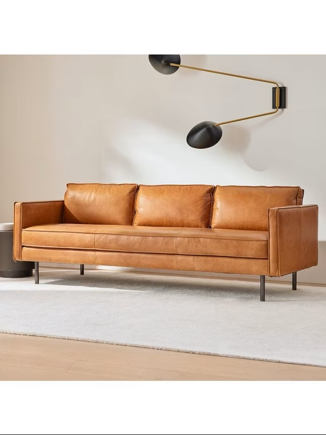 Comfywood Milano Brown Leather Sofa
