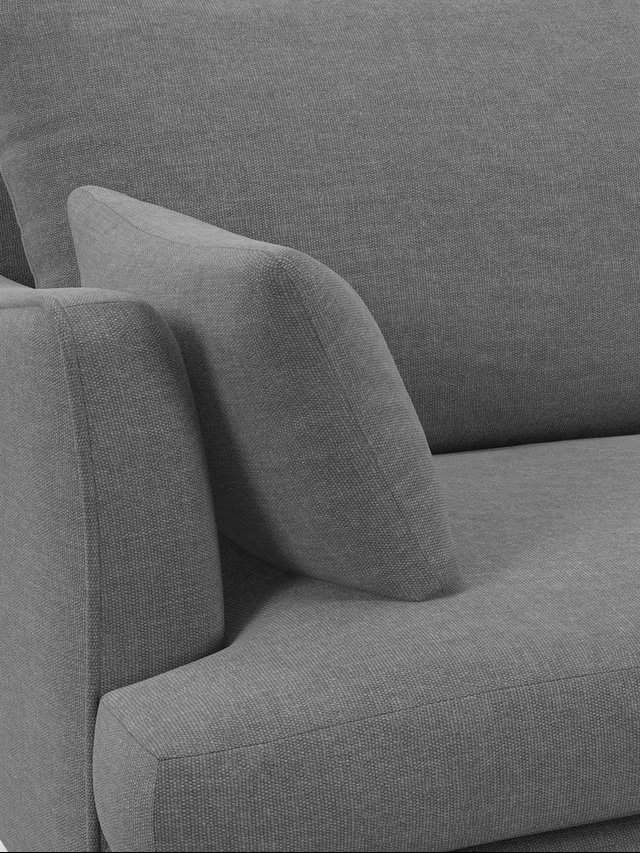 Comfywood Oslo Gray Upholstery 2 Seater Sofa - Image 3