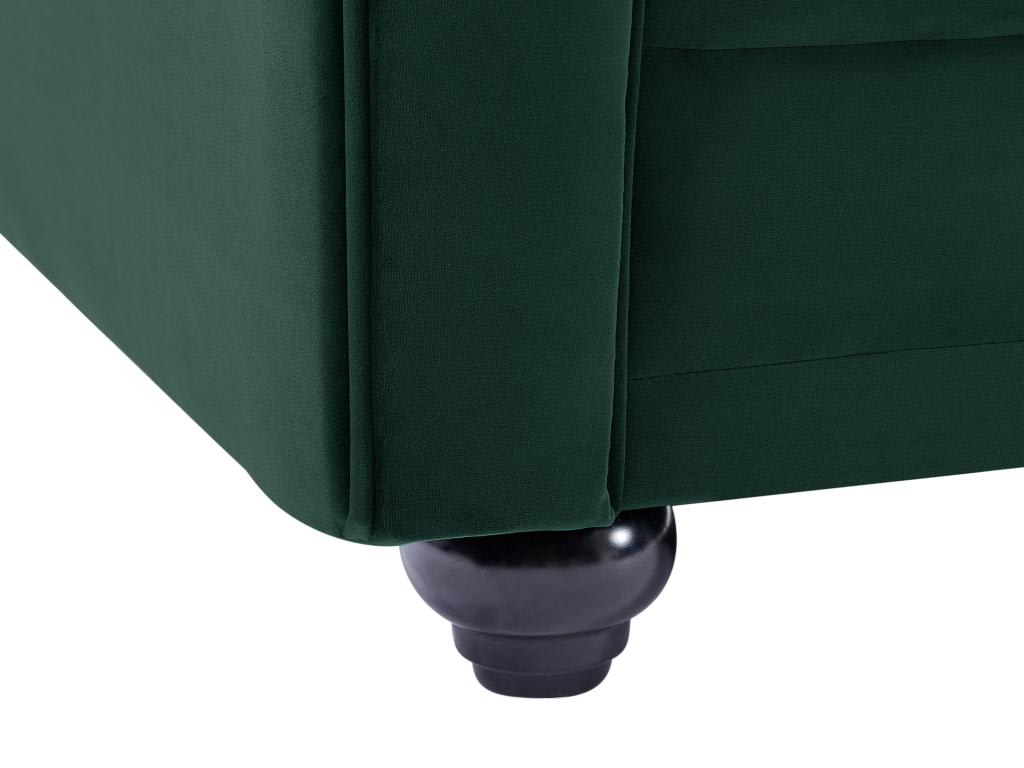 Comfywood Emerald Chesterfield Sofa – Green Velvet - Image 3