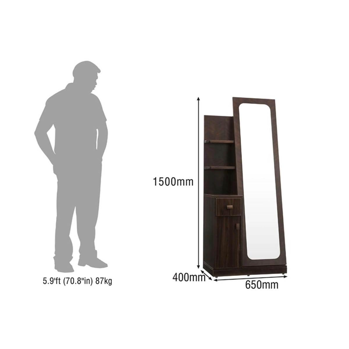 Comfywood Modern Walnut Dressing Table - Image 2
