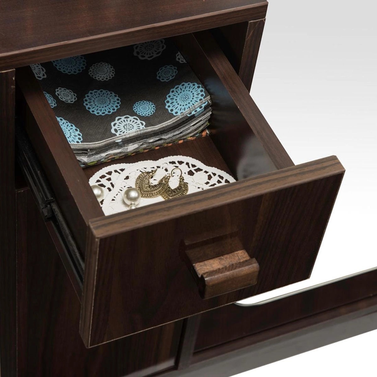 Comfywood Modern Walnut Dressing Table - Image 4