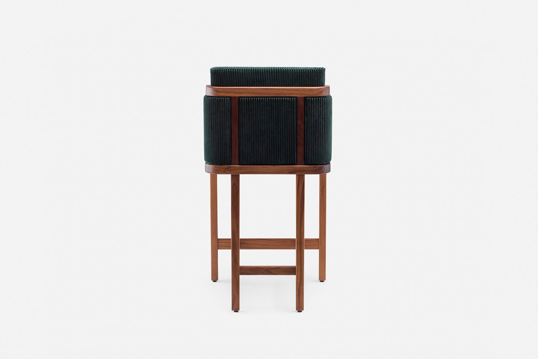 Comfywood Olive Solid Wood Upholstery Bar Chair - Image 4