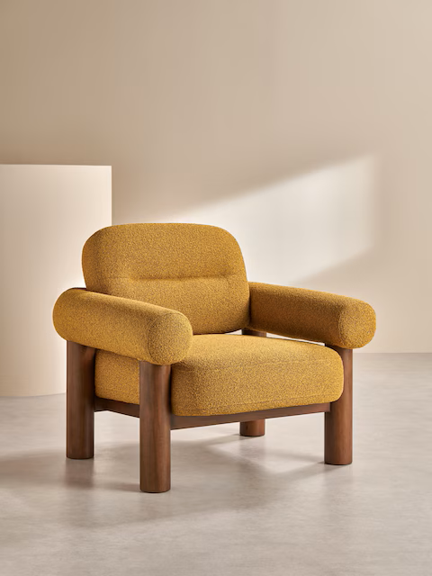 Comfywood Golden Rounded Lounge Armchair - Image 4