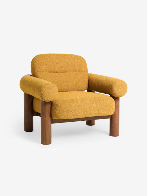 Comfywood Golden Rounded Lounge Armchair - Image 2