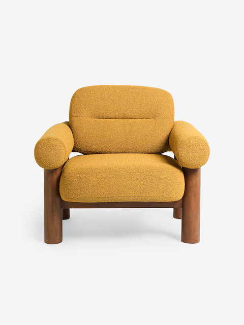 Comfywood Golden Rounded Lounge Armchair - Image 3